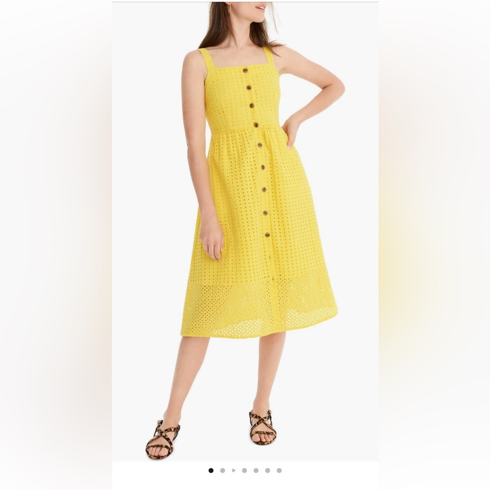 HOST PICK J Crew Button Front Eyelet Sundress- worn once! Like new!